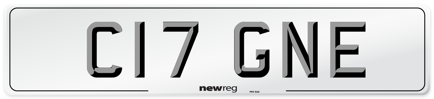 C17 GNE Number Plate from New Reg